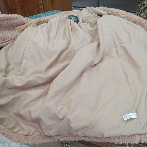 Wild Fable Tan Teddy Coat Size L New NWT buttons Pockets Cozy Warm Mob Sherpa - Picture 4 of 16